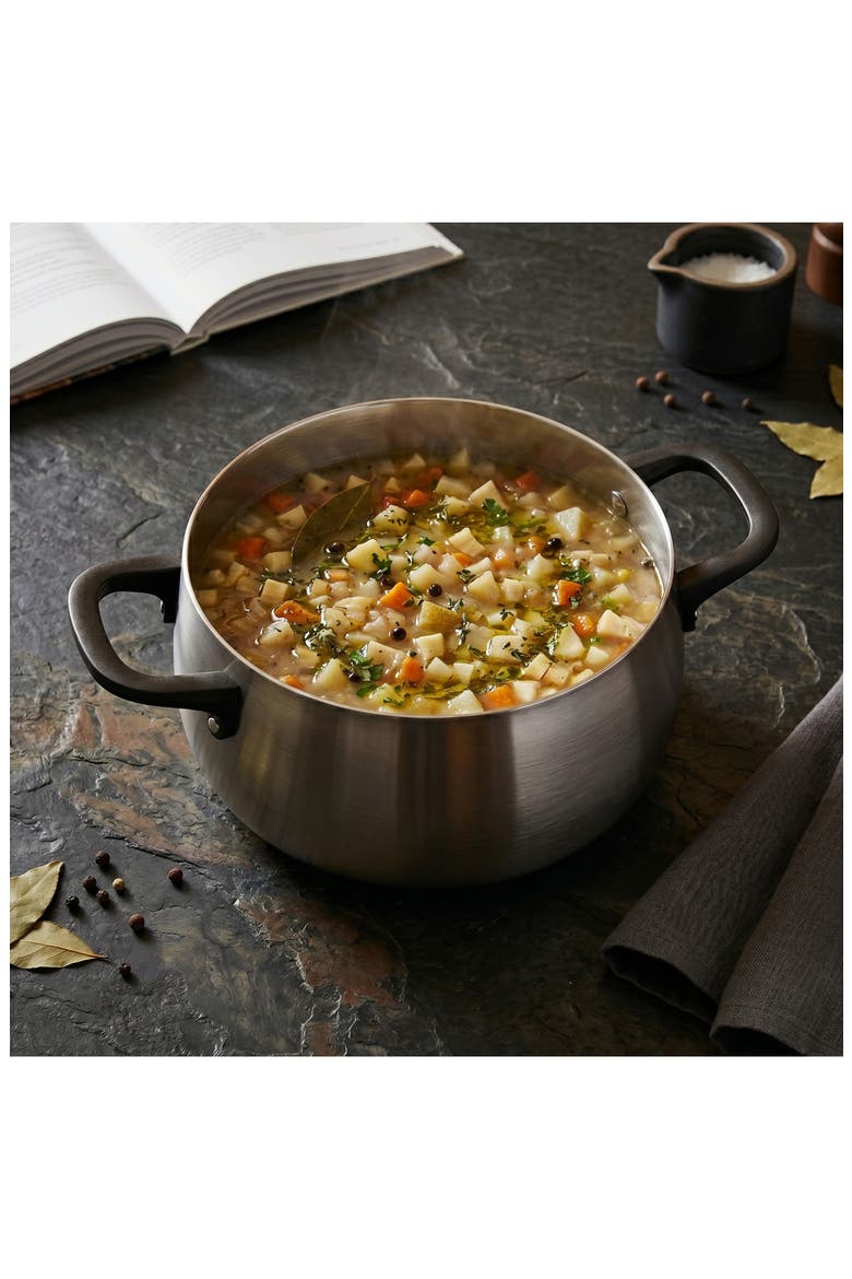 Belly Tri-Ply Stainless Steel Stockpot, Alternate, color, SMOKEY BLACK