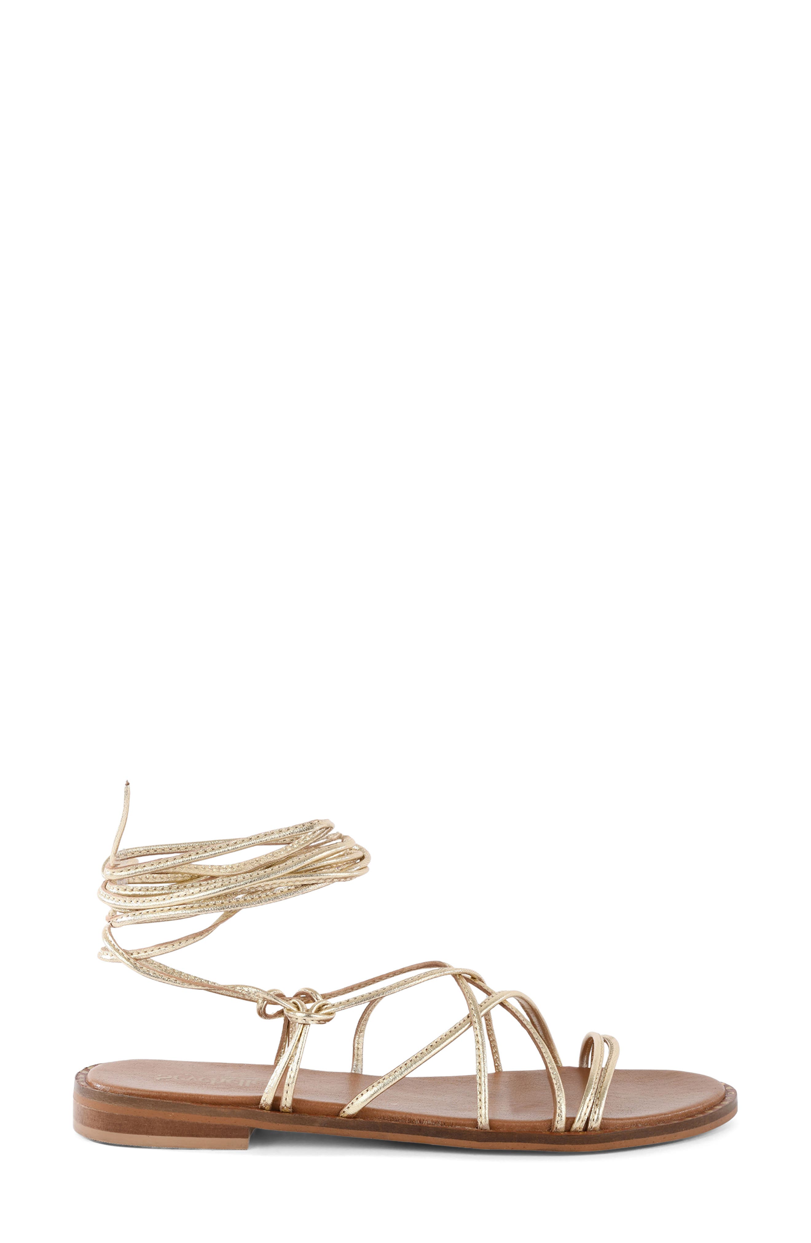 Seychelles Lighthouse Ankle Wrap Sandal, Alternate, color, Gold