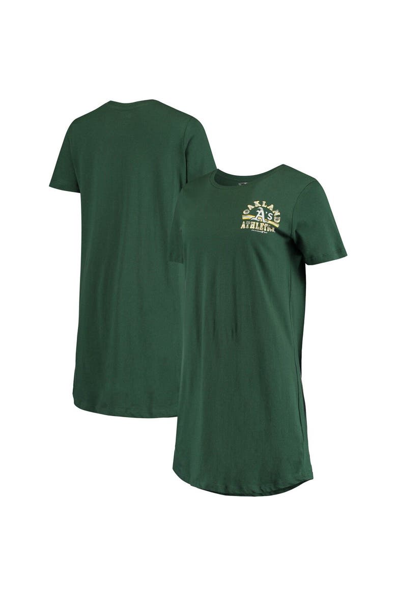 Women's 5th & Ocean by New Era Green Oakland Athletics Tee Dress, Main, color, Green