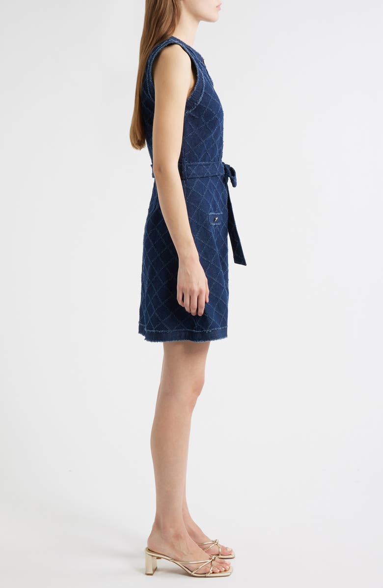 ZOE AND CLAIRE Jacquard Denim Dress, Alternate, color, Denim