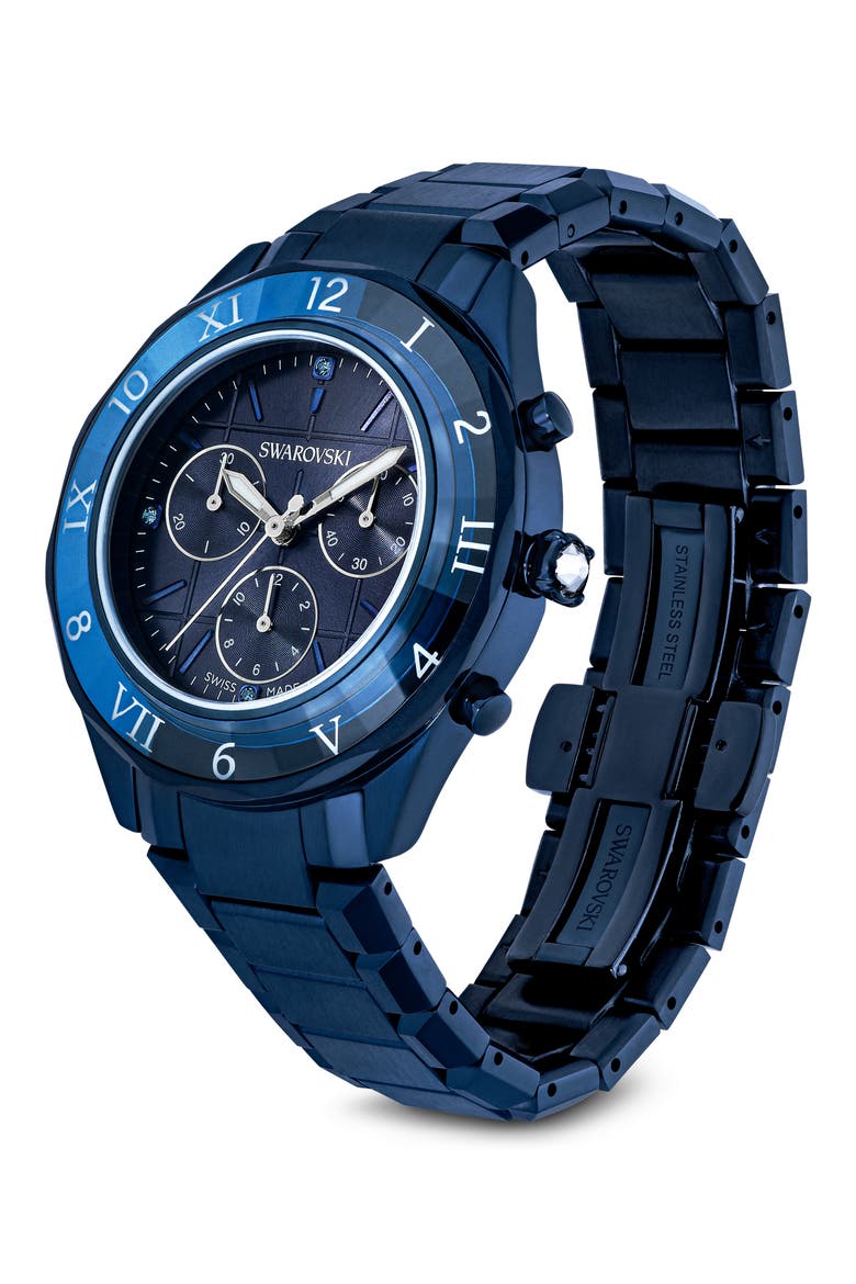 Dextera Chronograph Bracelet Watch, 40mm, Alternate, color, BLUE