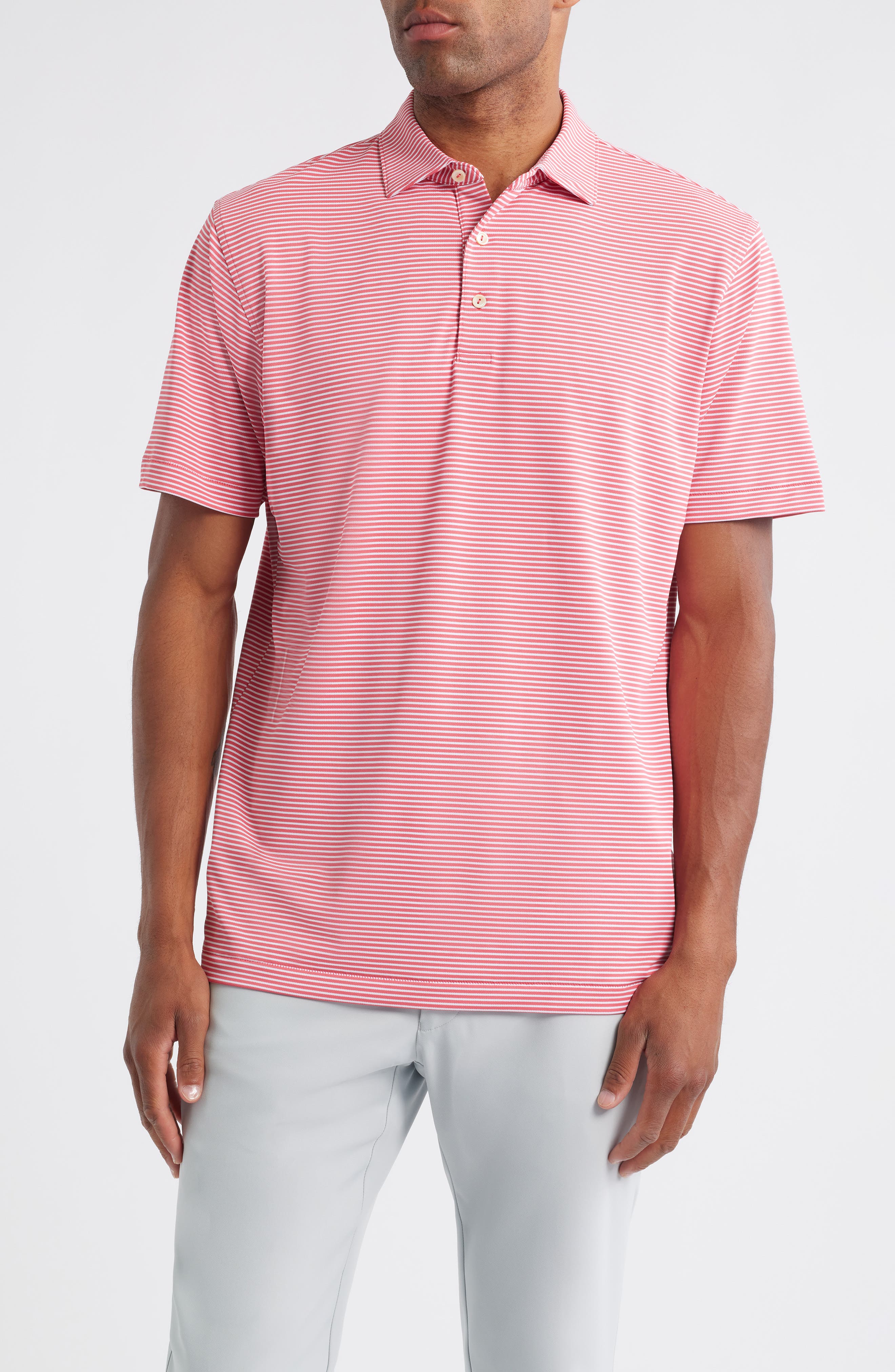 Grace Stripe Performance Pique Polo