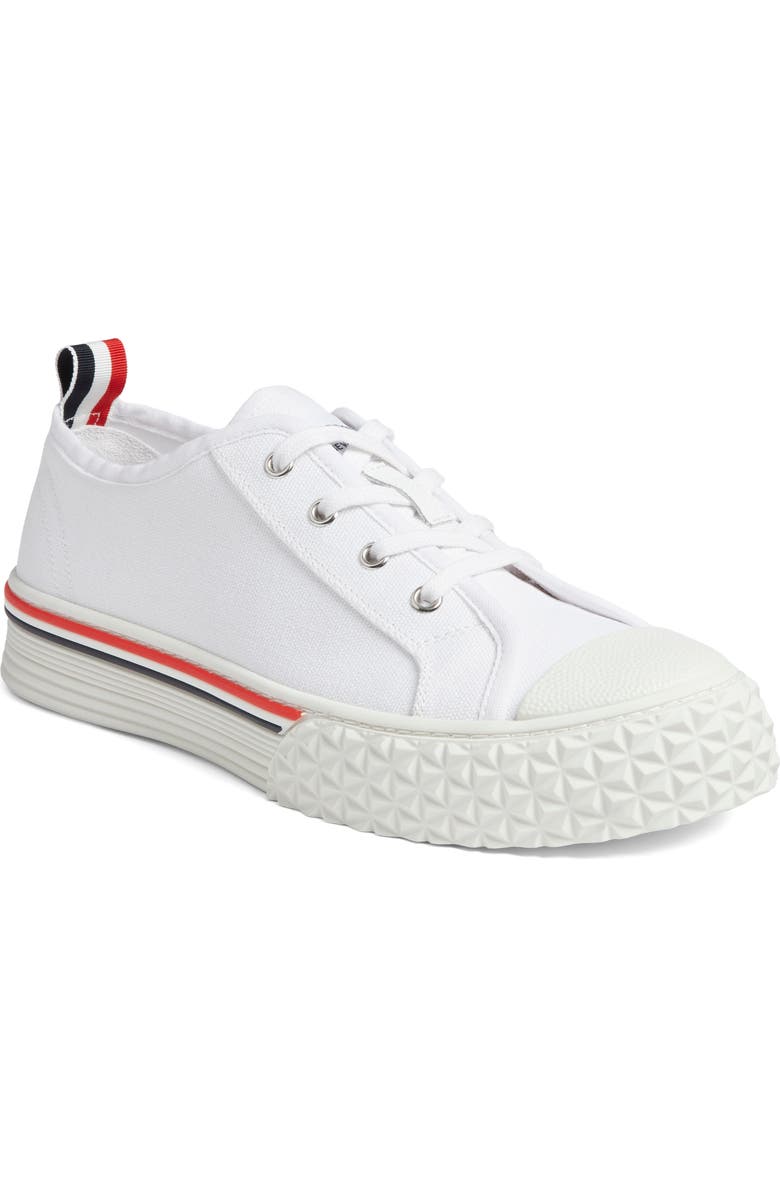 Thom Browne Collegiate Low Top Sneaker, Main, color, White