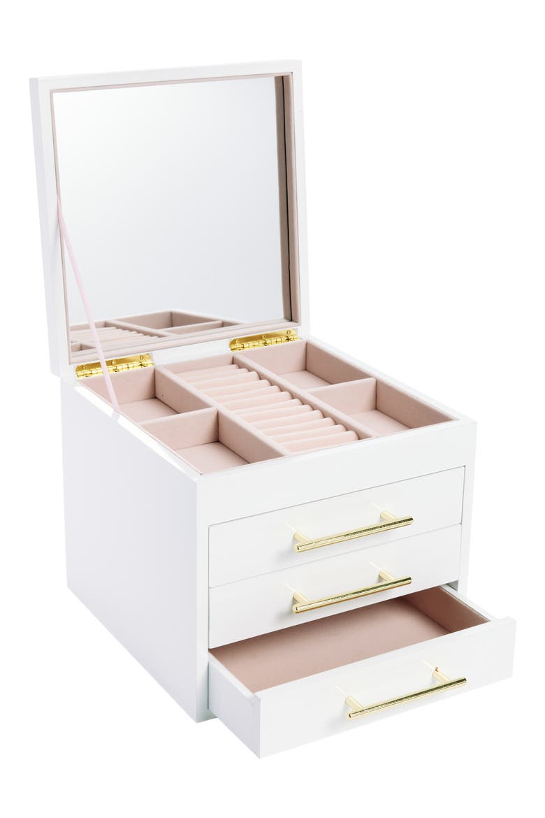 Jewelry Organizer, Alternate, color, WHITE- BLUSH- GOLD