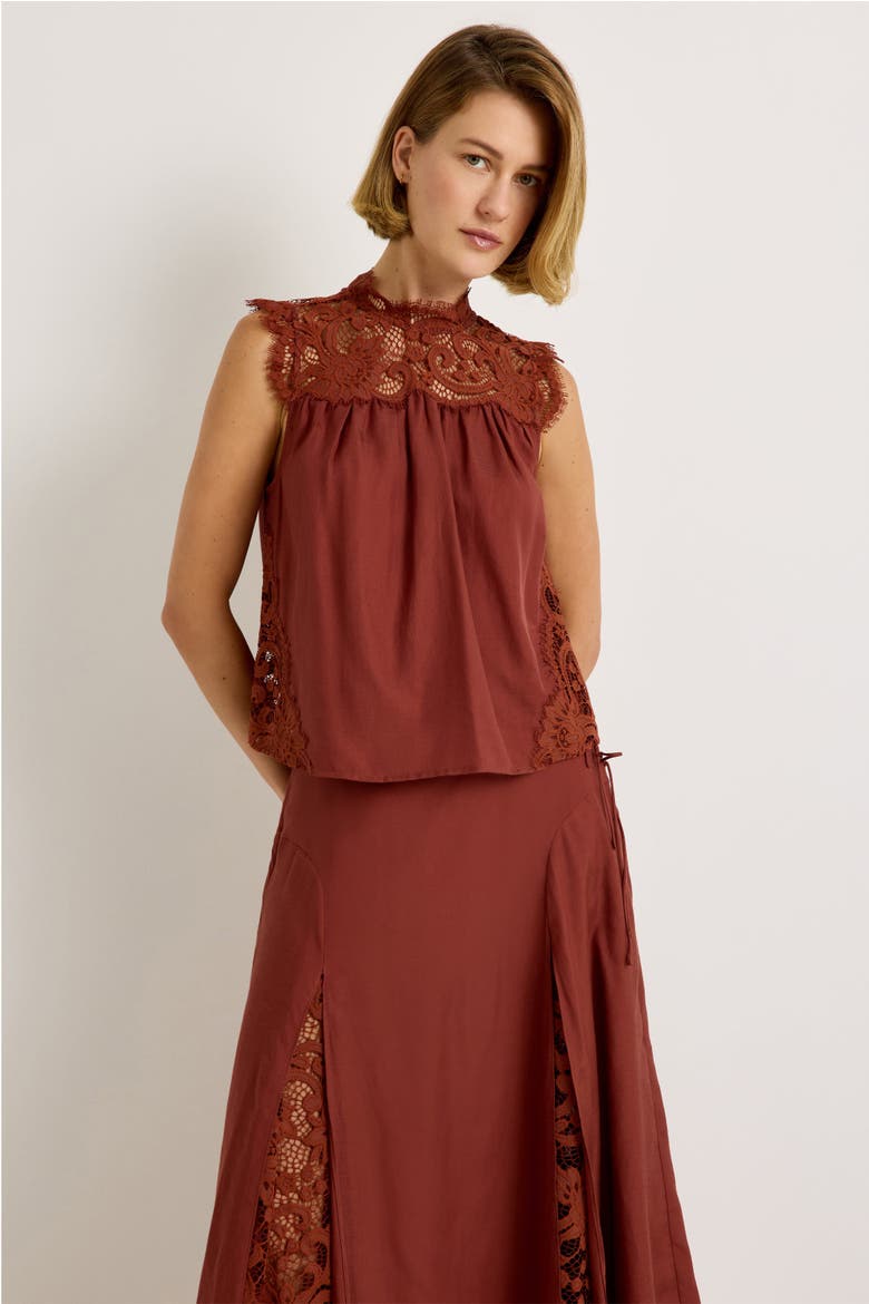 Naiomi Top, Alternate, color, Auburn