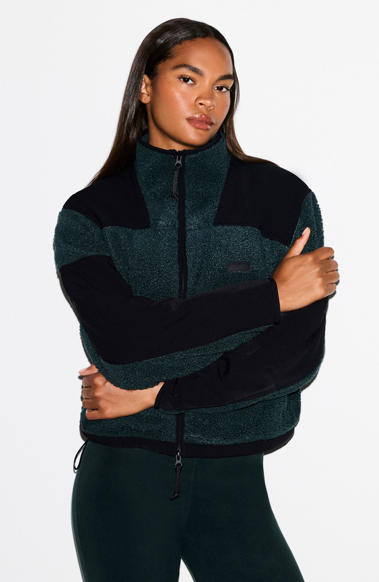 Faux Shearling Zip Jacket - image 2