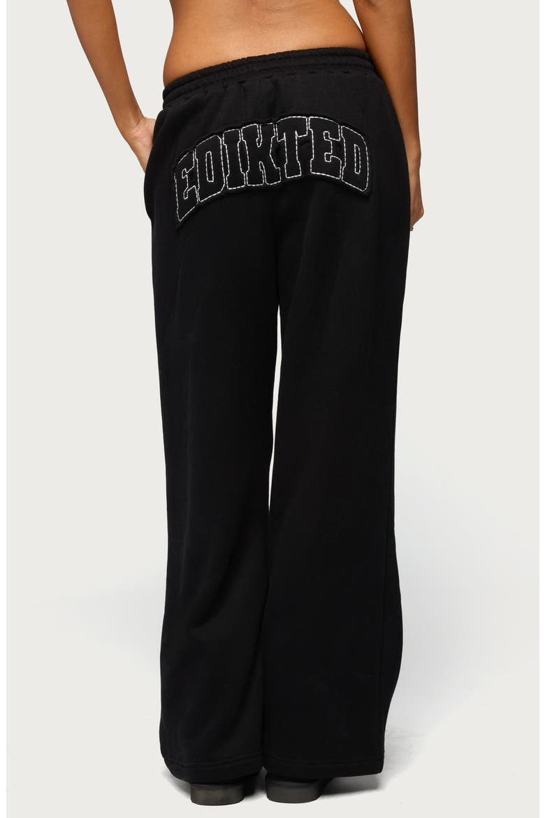 Forever Edikted Flare Sweatpants, Alternate, color, BLACK