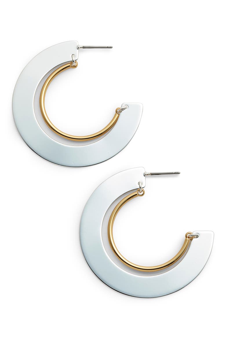 Uma Nested Hoop Earrings, Main, color, TWO-TONE