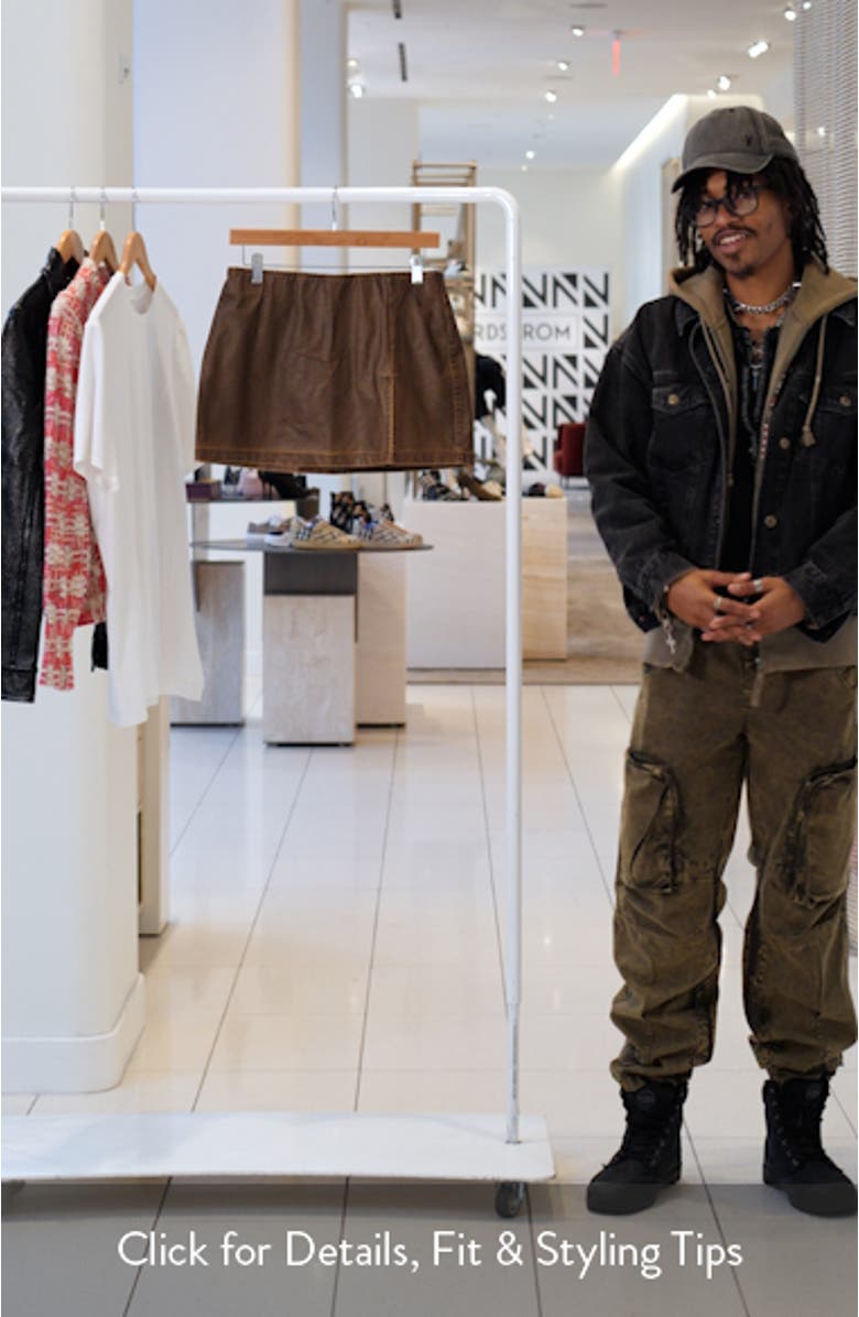 Olivia Faux Leather Miniskirt, sales video thumbnail