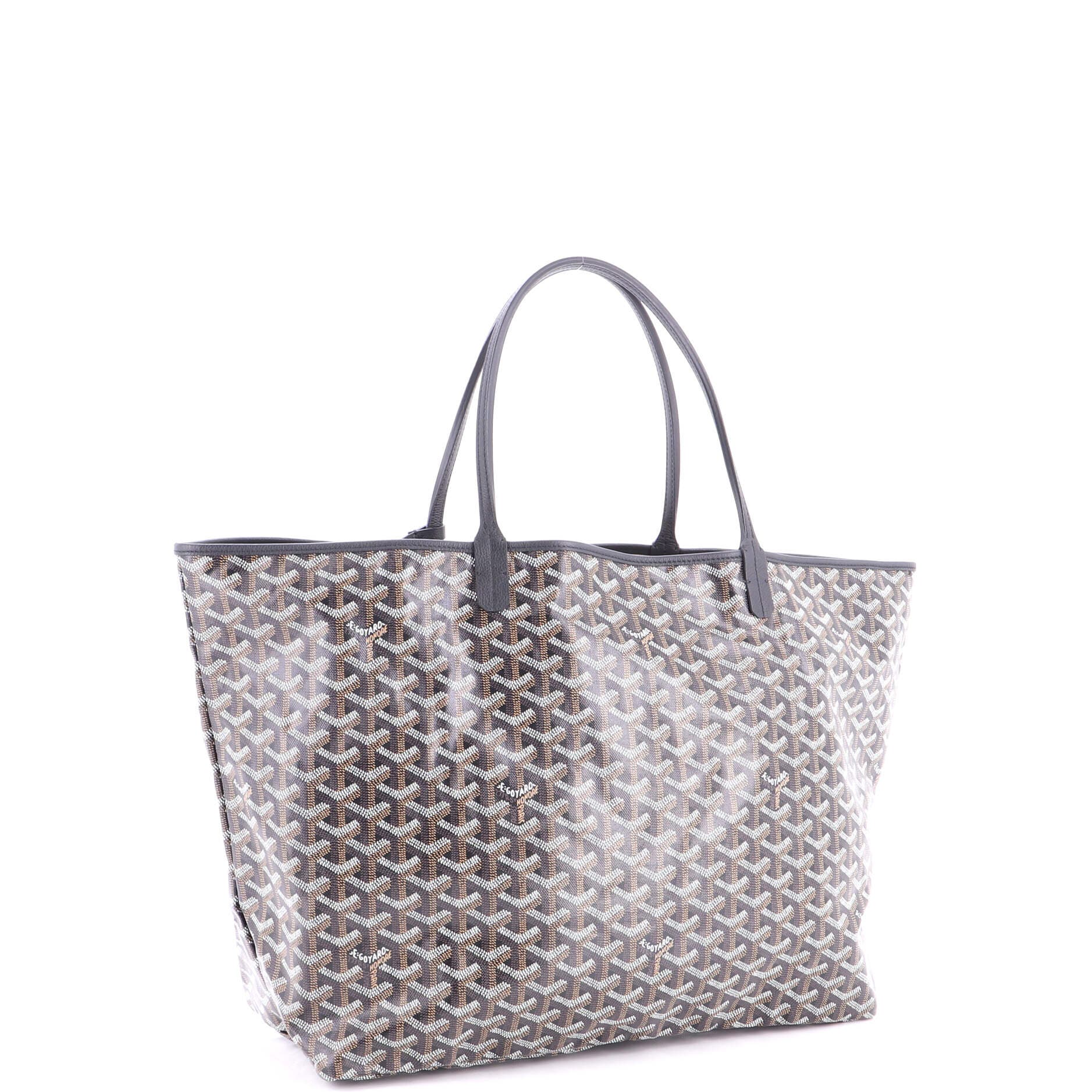 Pre-Owned Goyard Saint Louis Tote Coated Canvas GM, Alternate, color, Black