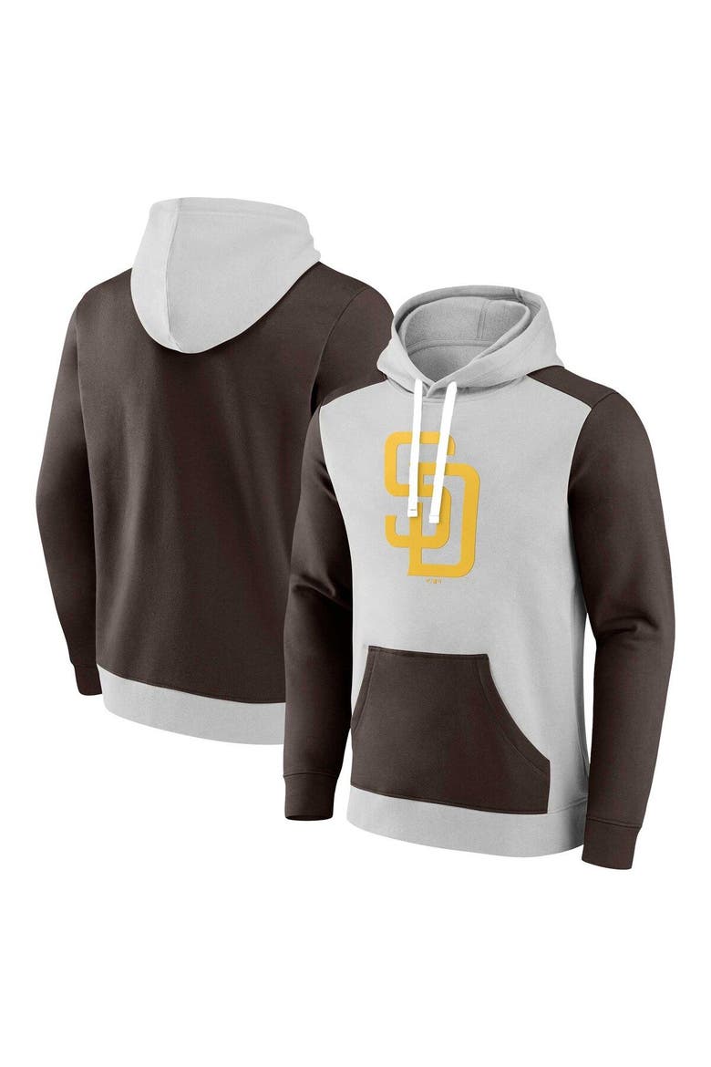 Men's Fanatics Branded Gray/Brown San Diego Padres Arctic Pullover Hoodie, Main, color, Gray