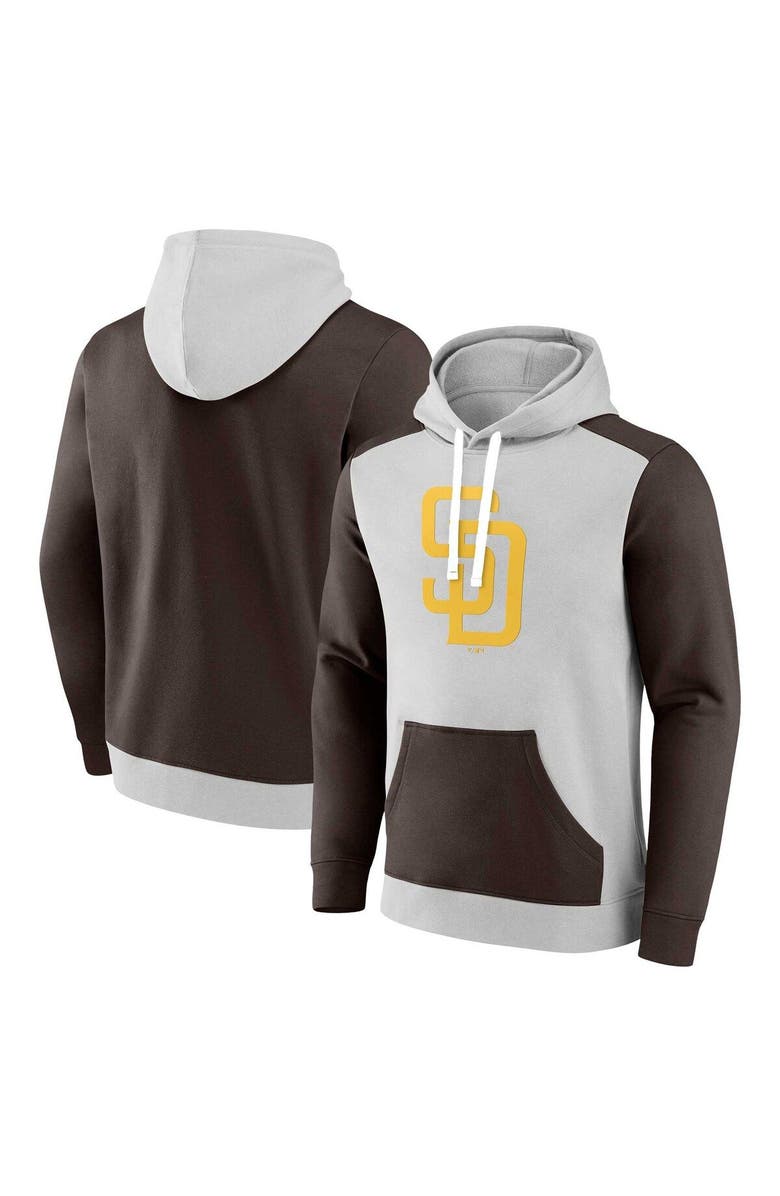 FANATICS Men's Fanatics Branded Gray/Brown San Diego Padres Arctic Pullover Hoodie, Main, color, 