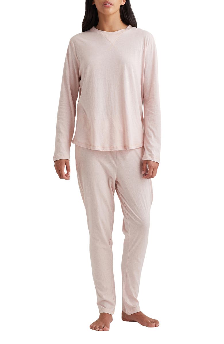 Papinelle Jada Long Sleeve Cotton Pajama Top, Main, color, Papinelle Pink