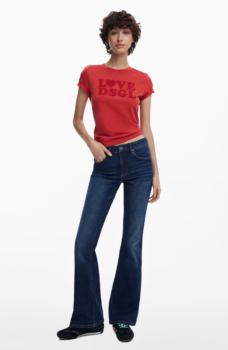 Desigual Flare Leg Jeans, Alternate, color, Medium Blue