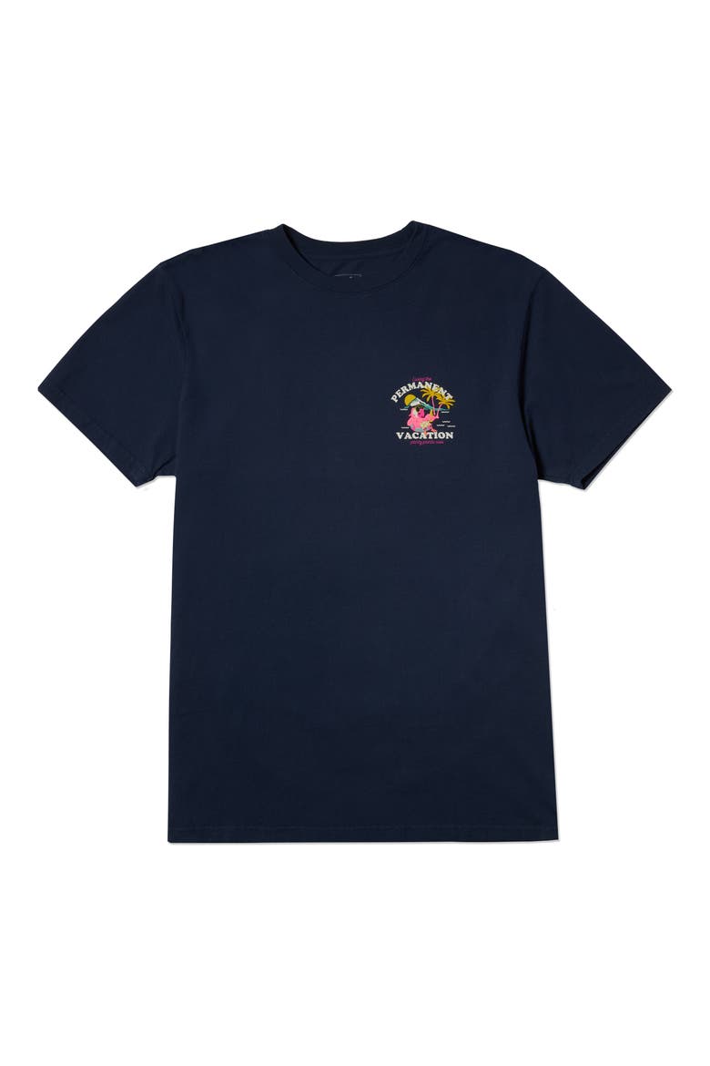 Permanent Vacay Graphic T-Shirt, Main, color, NAVY BLUE