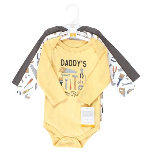 Hudson Baby Cotton Long-sleeve Bodysuits 3-pack In Multi