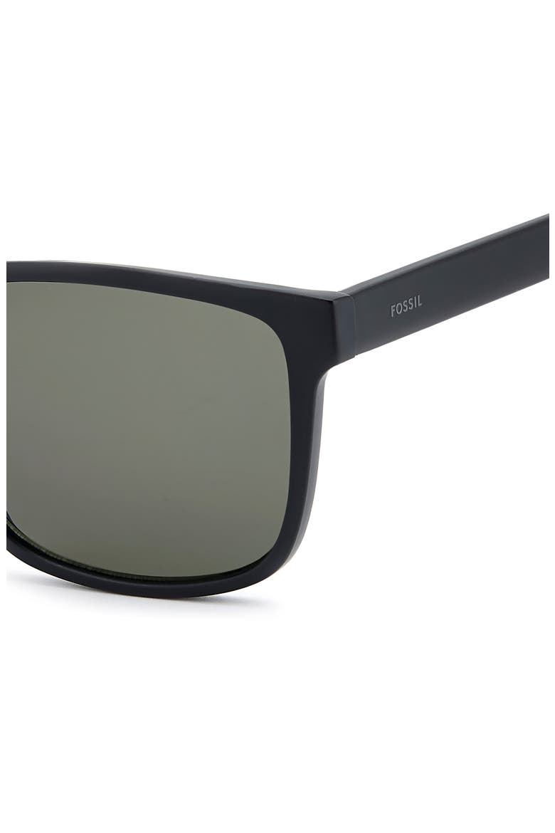FOS 3187/G/S 57mm Rectangular Sunglasses, Alternate, color, MATTE BLACK/ BROWN