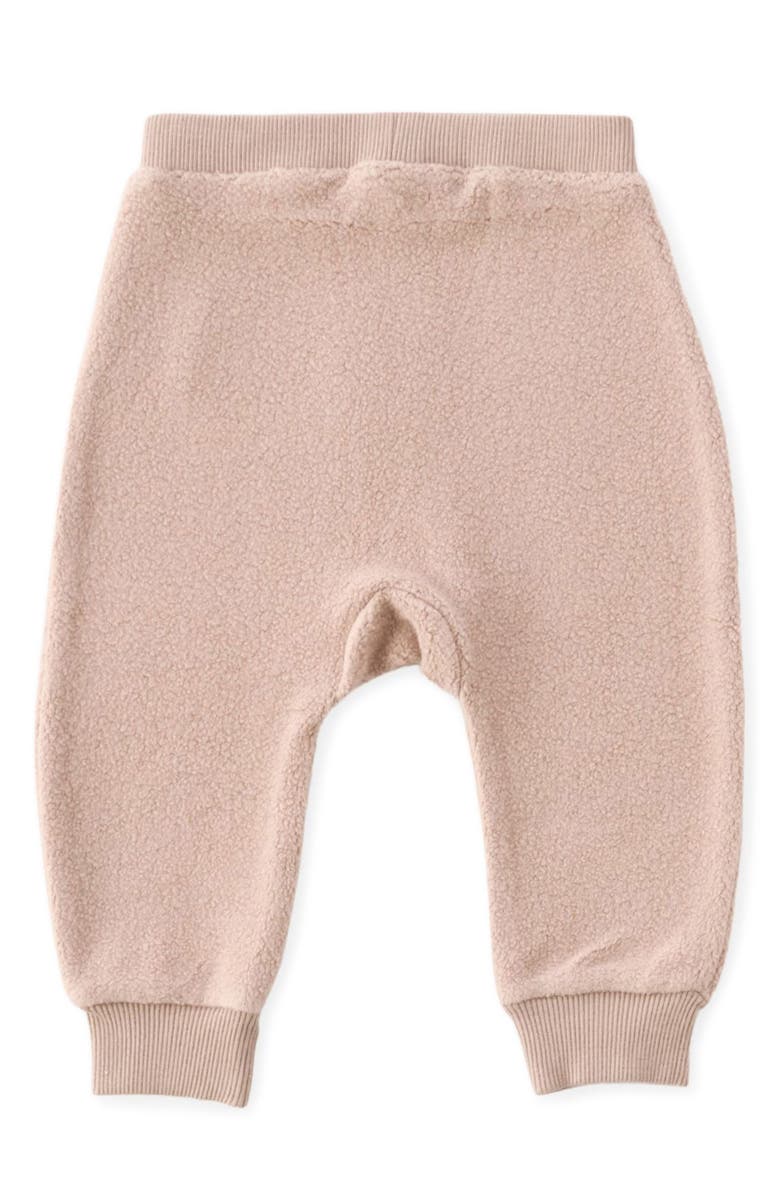 Pehr Organic Cotton Teddy Fleece Joggers, Alternate, color, Rose Pink