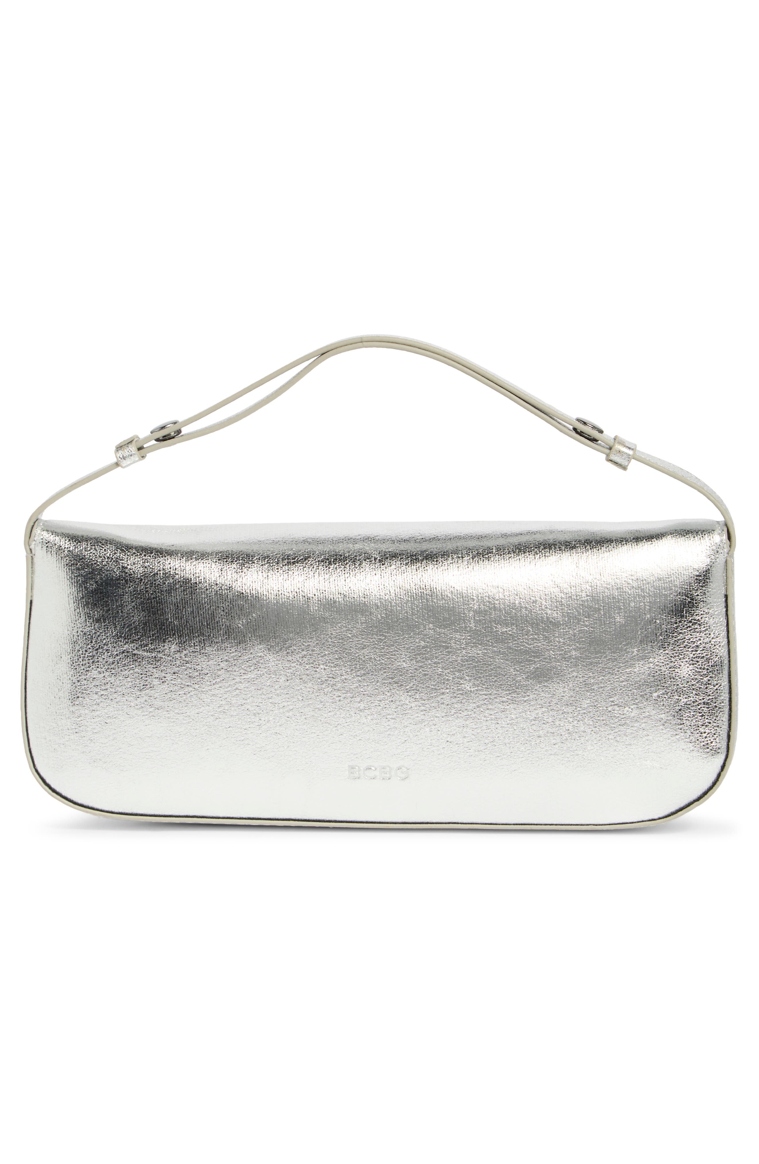 BCBG East/West Shoulder Bag, Alternate, color, Silver