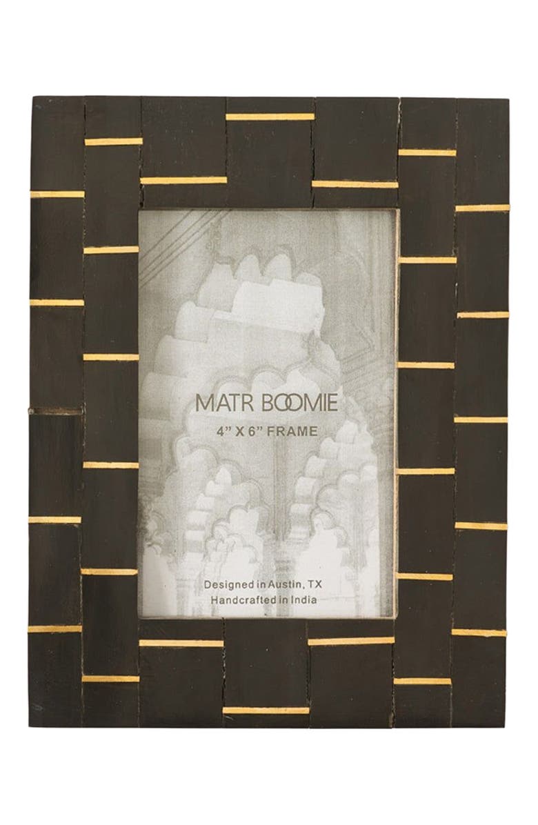 Matr Boomie Andhera Dash Black Picture Frame - Carved Horn, Brass, Main, color, Black