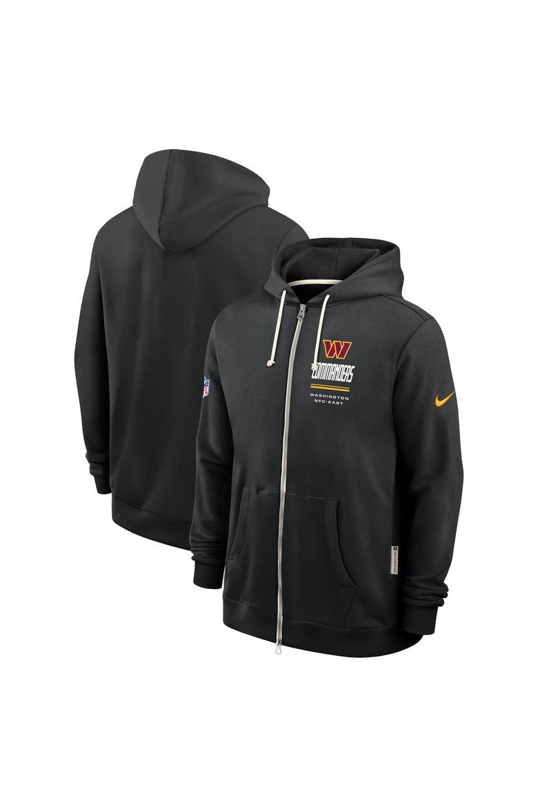 Men's Nike Black Washington Commanders Sideline Standard Issue Quarterback Scramble Dri-FIT Full-Zip Hoodie, Alternate, color, Black