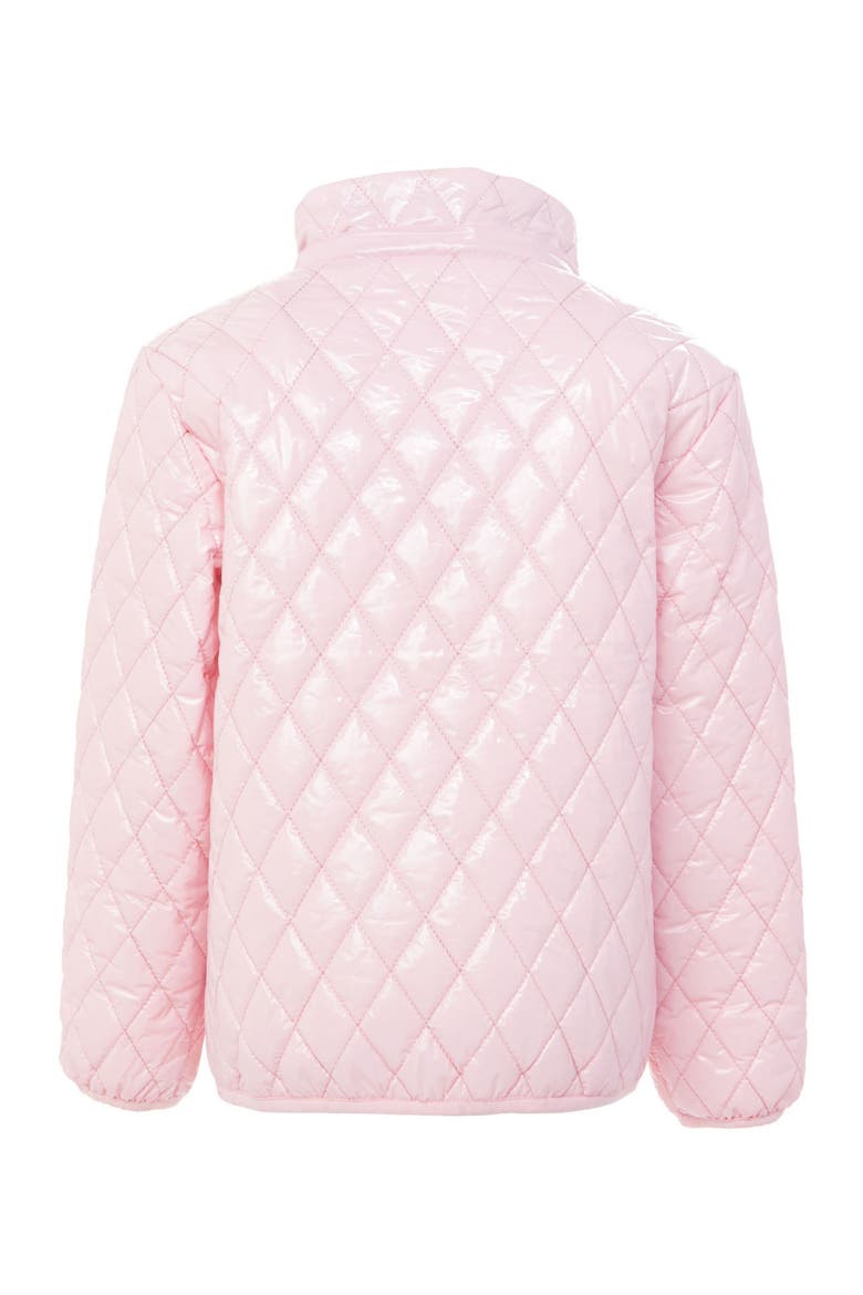 Girls Shiny Quilted Puffer Jacket, Alternate, color, Shiny Ballerina Pink