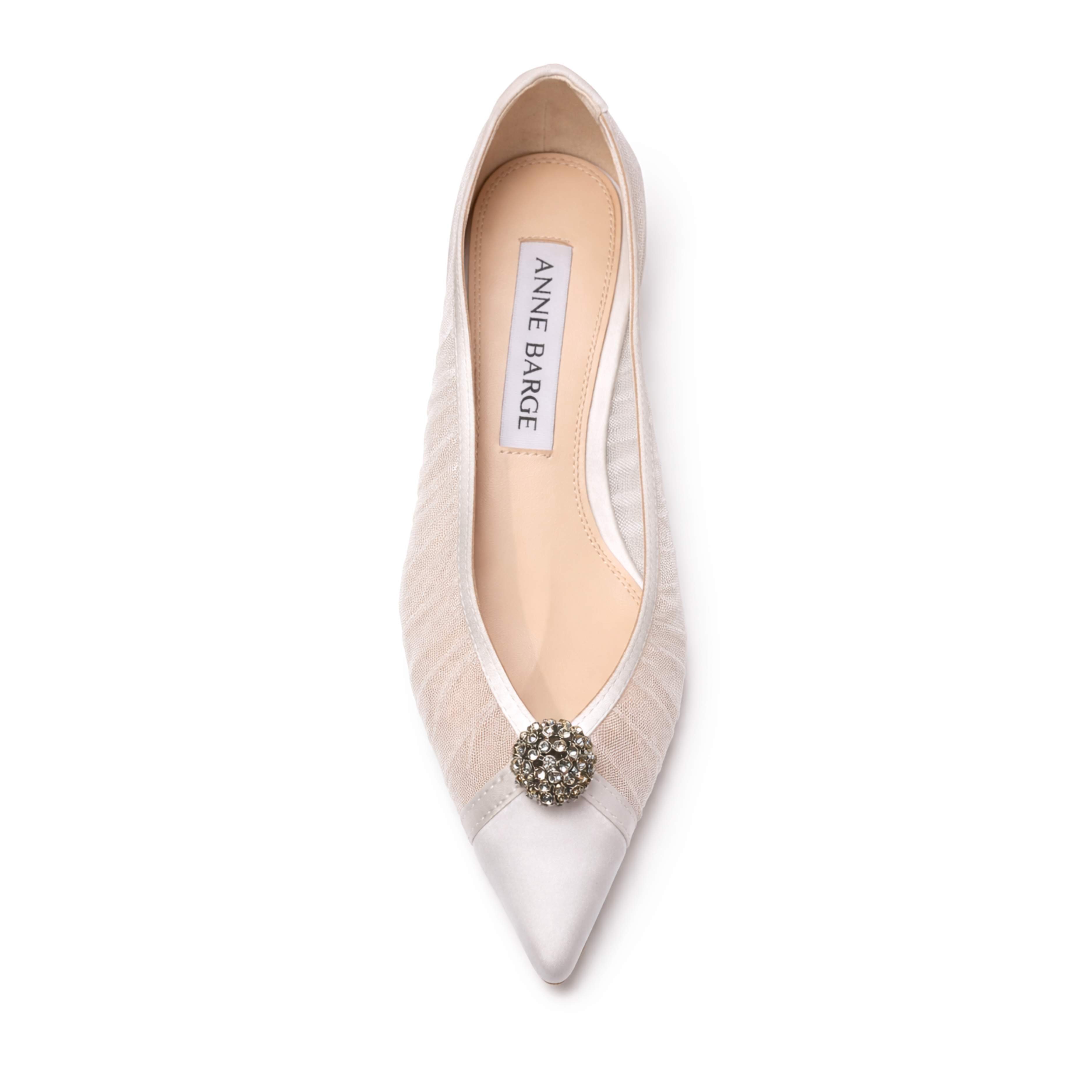 Anne Barge Sabine Flat, Alternate, color, White Tulle