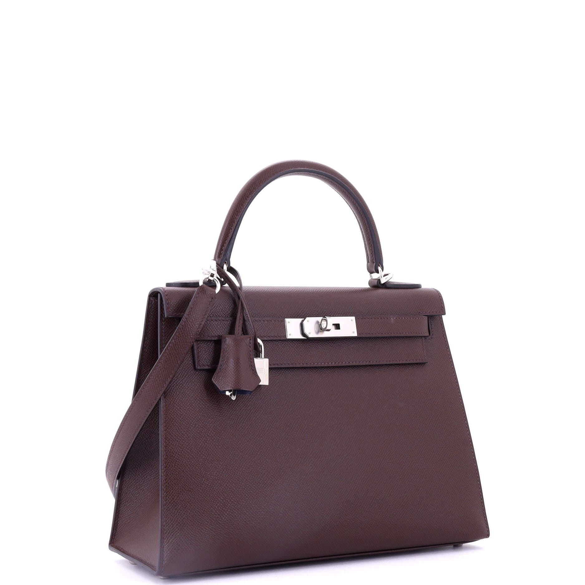 Pre-Owned Hermes Kelly Handbag Verso Epsom with Palladium Hardware 28, Alternate, color, 