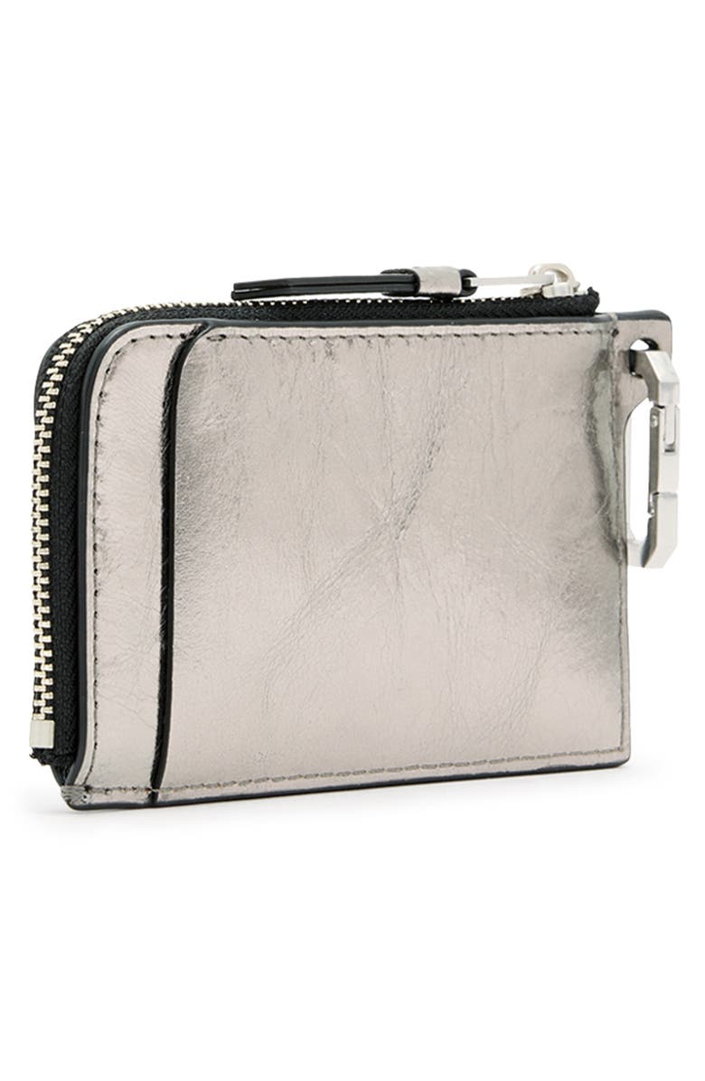 AllSaints Remy Leather Wallet, Alternate, color, Gunmetal