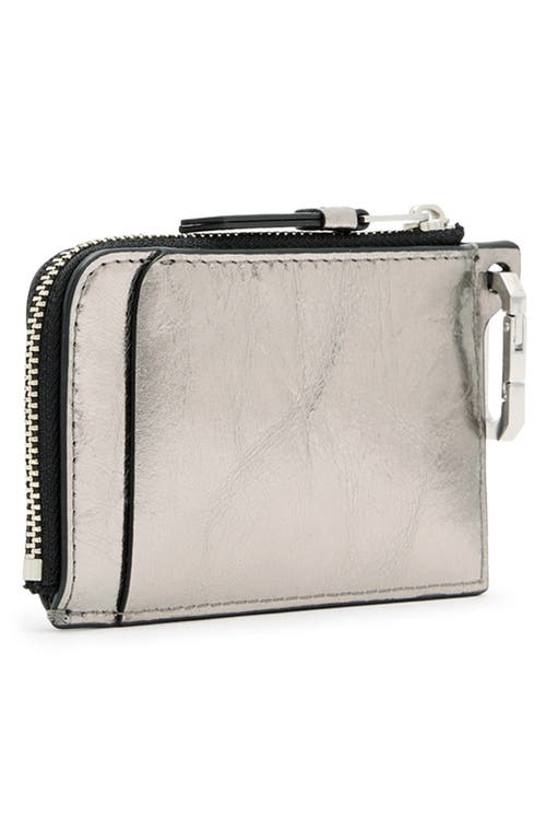 Allsaints Remy Leather Wallet In Gray
