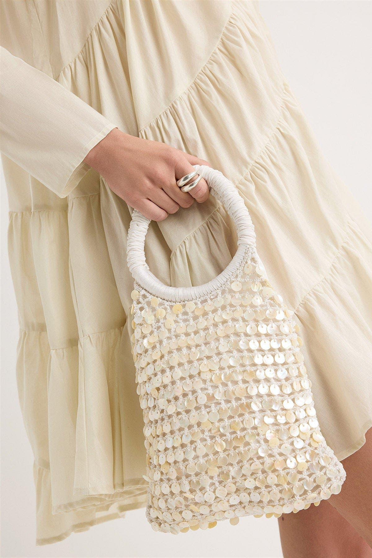 Maris Shell Bag, Main, color, Ivory