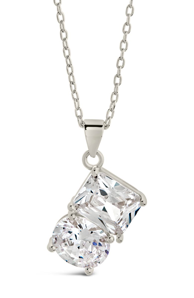 Sterling Forever Marla Pendant Necklace, Alternate, color, Silver