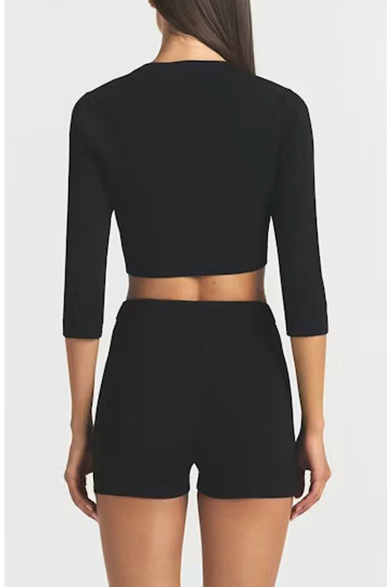 Refined Knit Crop Cardigan, Alternate, color, ONYX