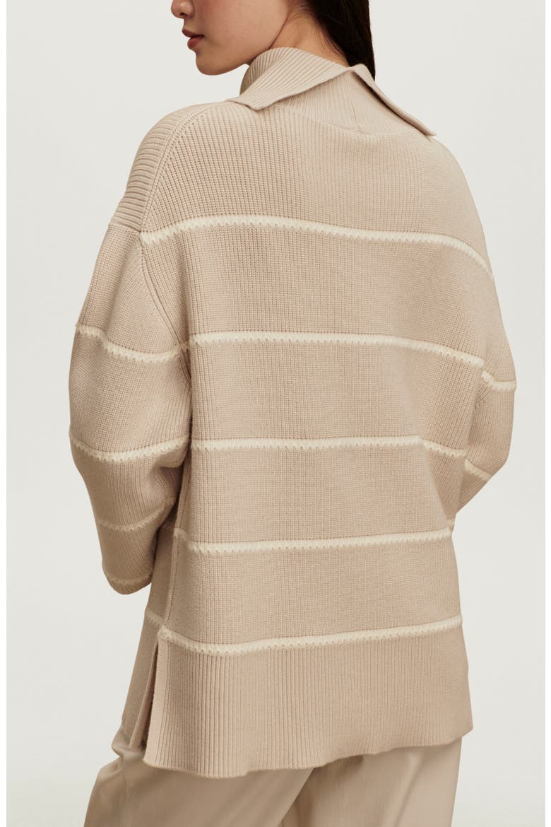 Hamish Split Turtleneck Sweater, Alternate, color, SILVER BIRCH