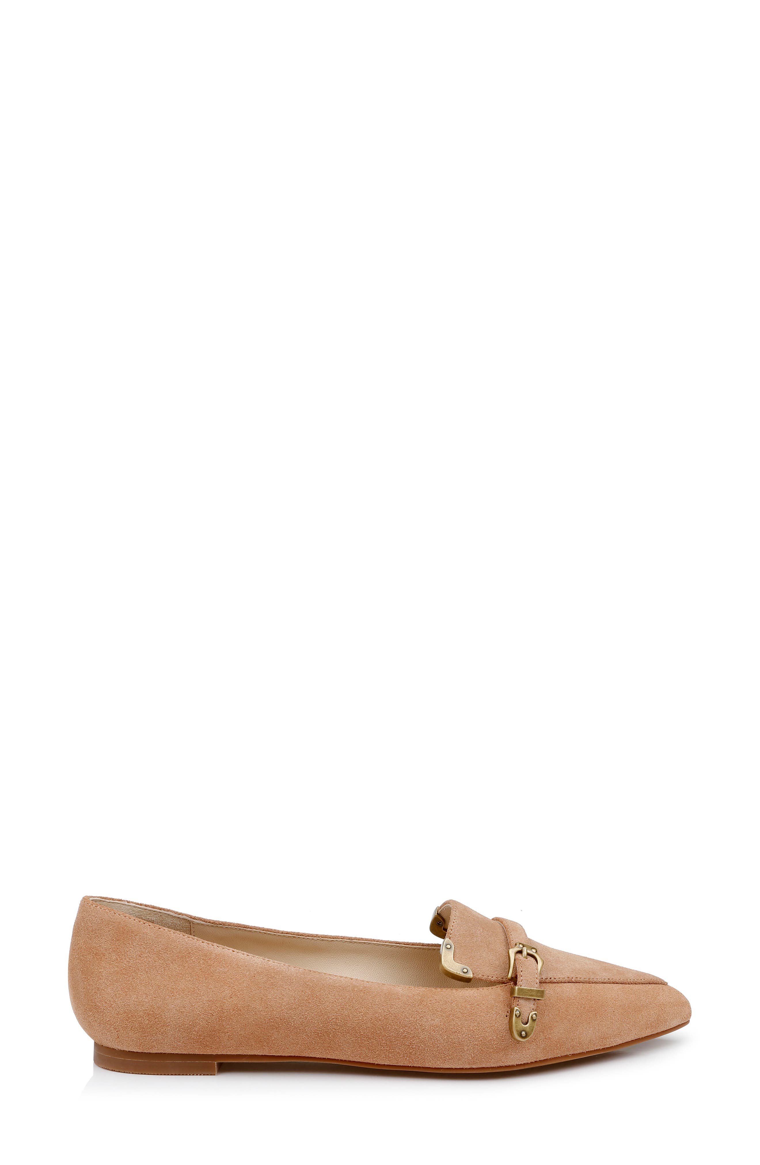 Brielle Pointed Toe Loafer, Alternate, color, SAND SUEDE