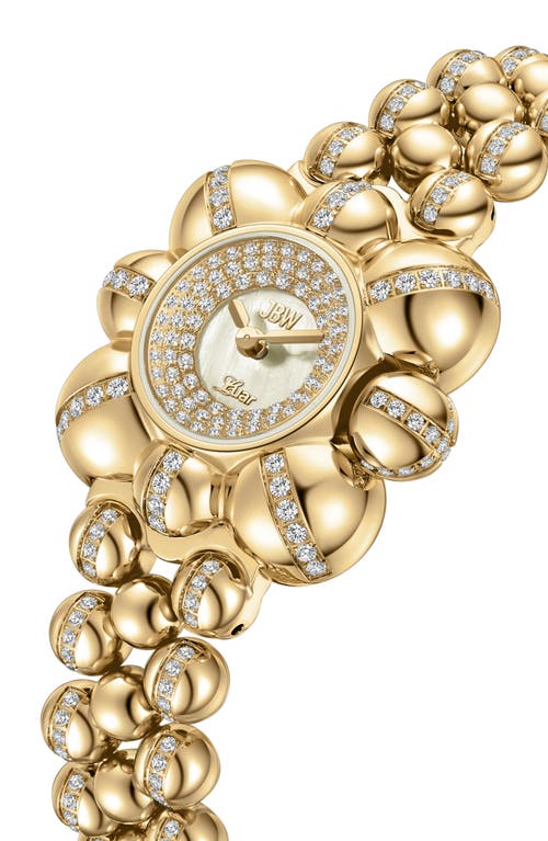 Jbw X Luar Atmosphere Pavé Bracelet Watch, 30mm In 18k Gold