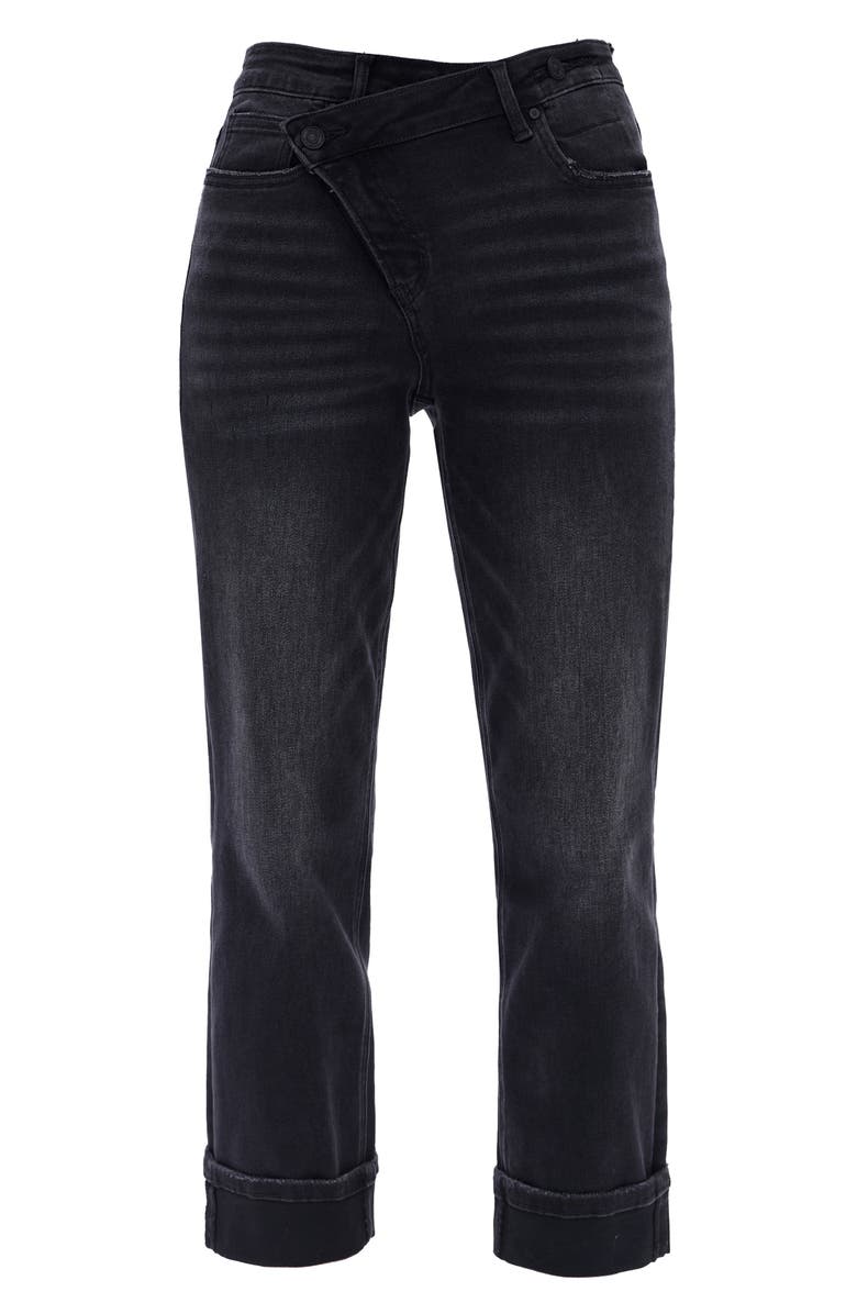 Bayeas High Waist Cuffed Straight Leg Mom Jeans, Alternate, color, 