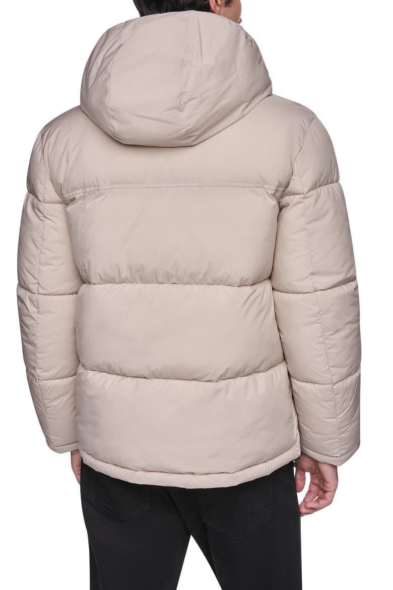 Hooded Puffer Jacket, Alternate, color, STONE