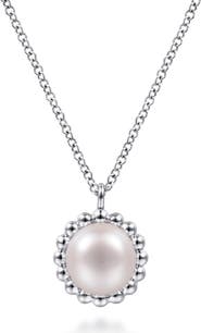 Gabriel & Co. Bujukan Pearl Pendant Sterling Silver Necklace