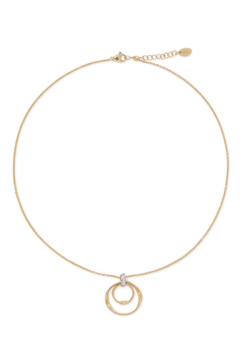 Marrakech 18k Gold Diamond Circle Pendant Necklace, Alternate, color, YELLOW/WHITE GOLD