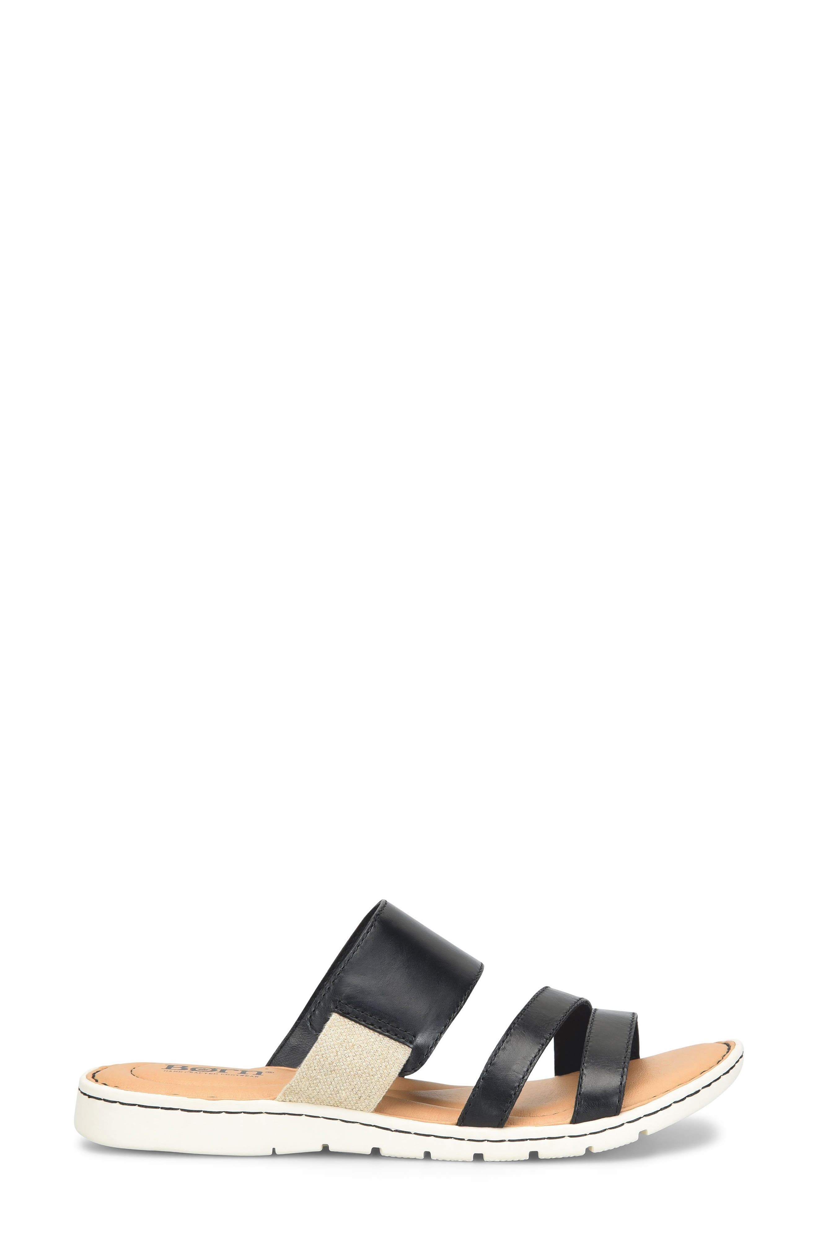 Børn Blakely Slide Sandal, Alternate, color, Black Leather
