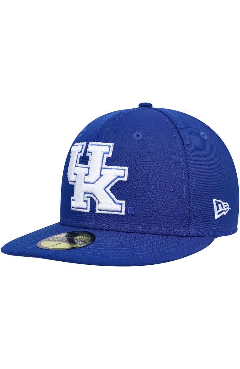 New Era Men's New Era Royal Kentucky Wildcats Patch 59FIFTY Fitted Hat, Alternate, color, 