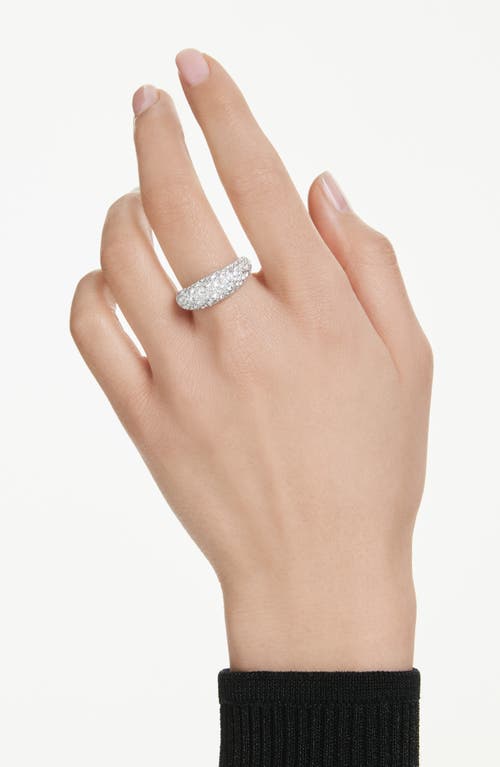 Swarovski Sublima White Rhodium Plated Ring In Silver