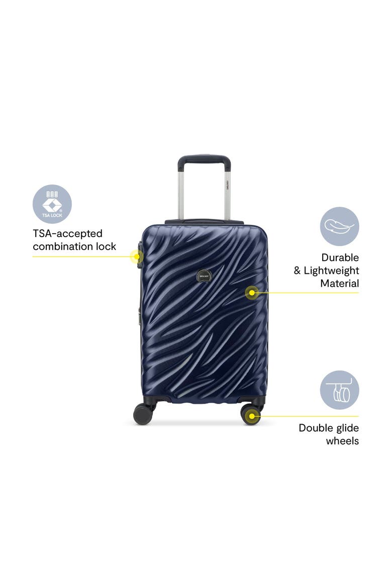 Alexis Hardside Expandable 21" Carry On Spinner Luggage, Alternate, color, Navy