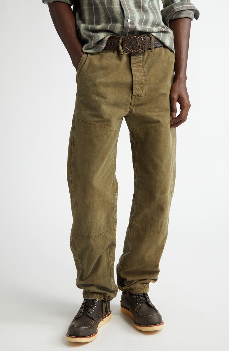 Double RL Engineer Fit Cotton Canvas Pants, Main, color, 