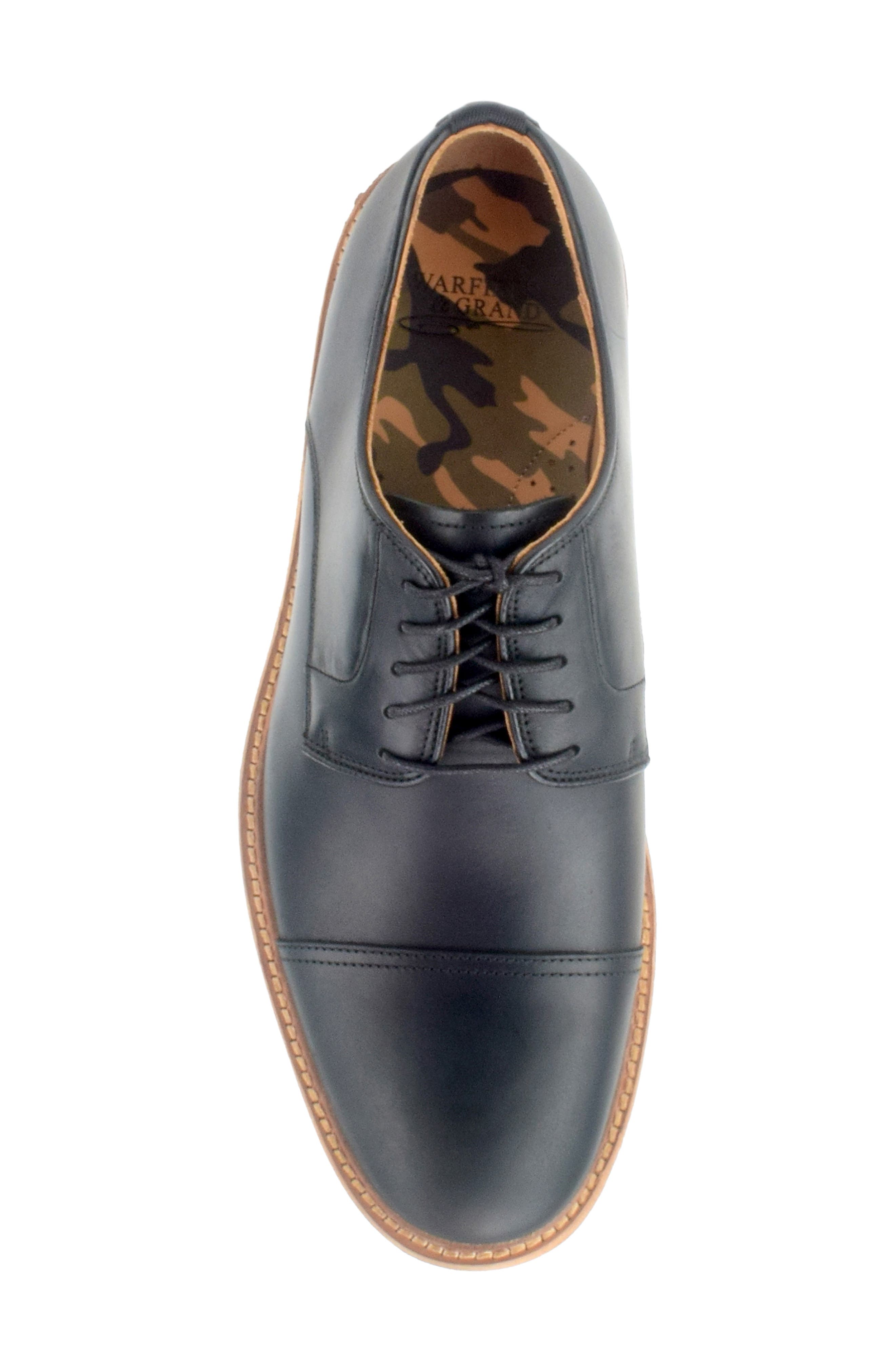 Warfield & Grand Clement II Cap Toe Derby, Alternate, color, Black
