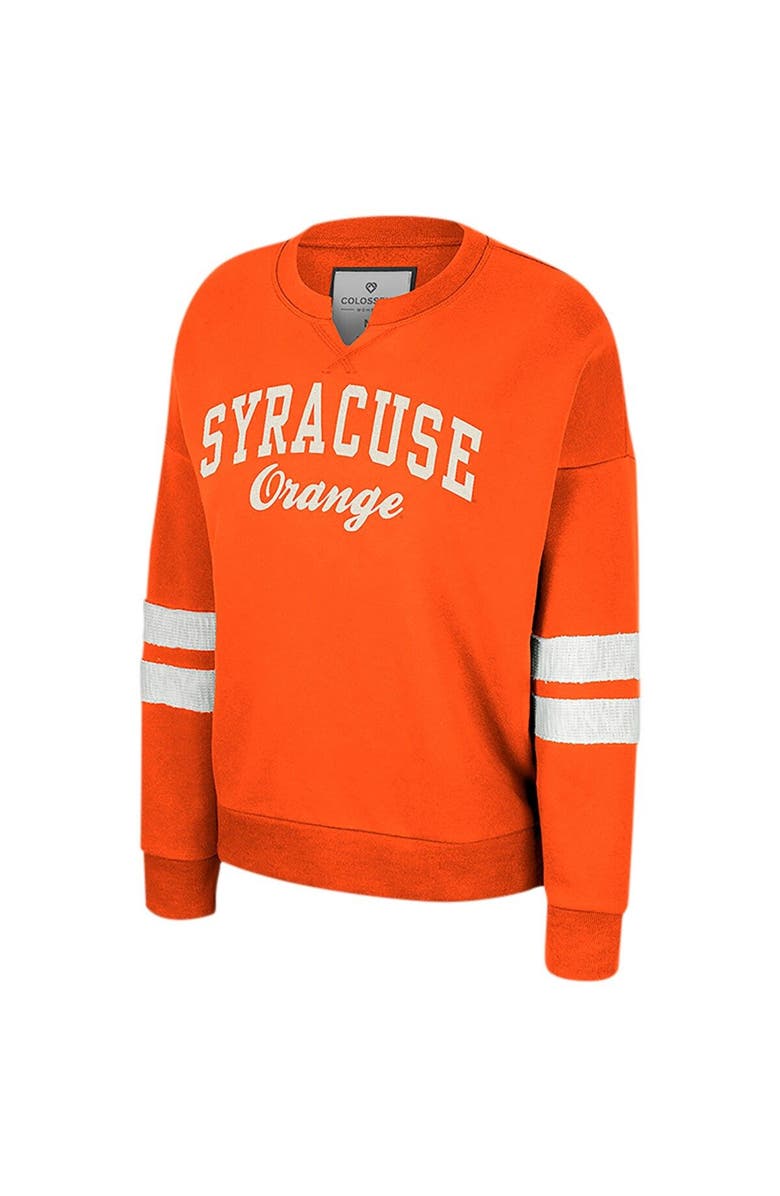 COLOSSEUM Women's Colosseum Orange Syracuse Orange Perfect Date Notch Neck Pullover Sweatshirt, Alternate, color, 