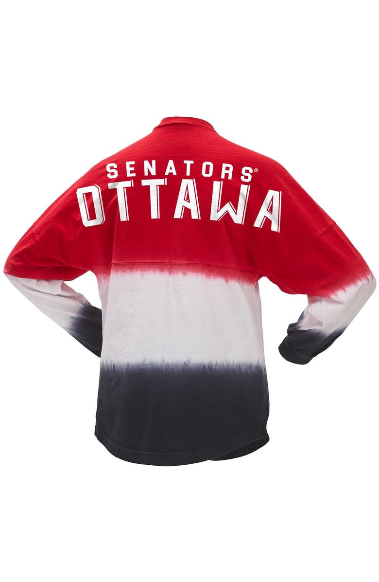 SPIRIT JERSEY Women's Fanatics Branded Red/Black Ottawa Senators Ombre Long Sleeve T-Shirt, Alternate, color, Red