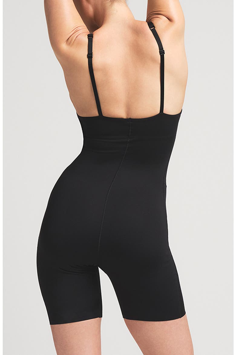 Ultimate Body Push-Up Enhancing Padded Midthigh Bodysuit, Alternate, color, ONYX