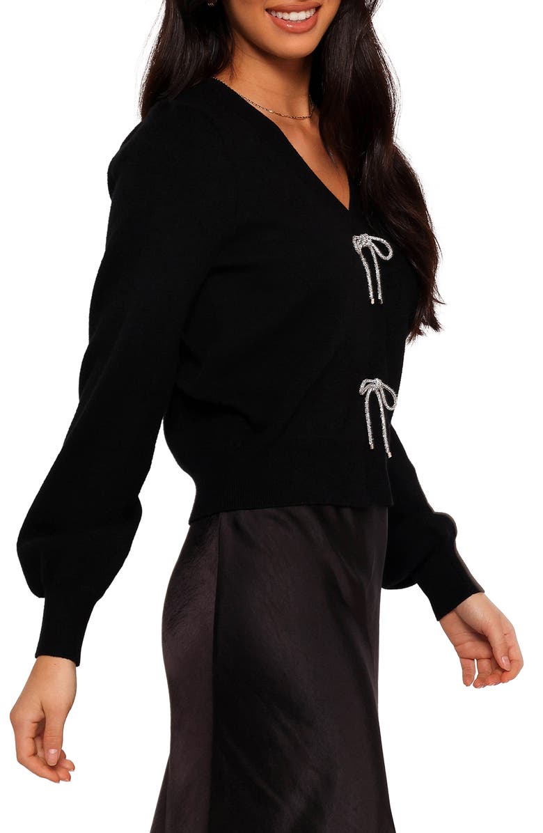 Petal & Pup Brayley Rhinestone Ribbon Accent Cardigan, Alternate, color,